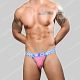 Andrew Christian Candy Stripe Y-Back Thong Almost Naked