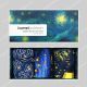 Kunstsokken Starry Night 3-pack GiftBox