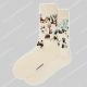 Kunstsokken Winterlandschap met schaatsers