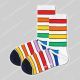 Happy Socks Multi-Stripe 3/4 Crew Sock