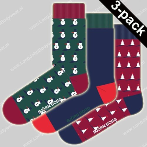 Bjorn Borg Nederland Socks 3-pack X-Mas Bjorn Borg Nederland Socks 3-pack X-Mas