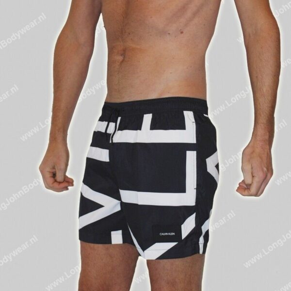 Calvin Klein Nederland Swim Medium-Short Drawstring Logo-Print