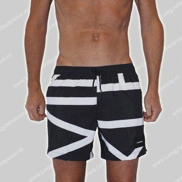 Calvin Klein Nederland Swim Medium-Short Drawstring Logo-Print