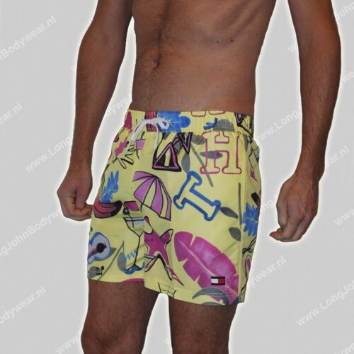 Tommy Hilfiger Nederland Zwem Short Medium Drawstring Print Tommy Hilfiger Nederland Zwem Short Medium Drawstring Print