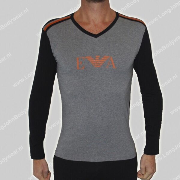 Emporio Armani Nederland Long-Sleeve V-Shirt Stretch-Cotton Emporio Armani Nederland Long-Sleeve V-Shirt Stretch-Cotton