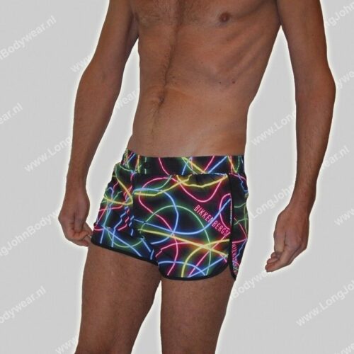 Bikkembergs Nederland Swim Neon Print Micro-Short