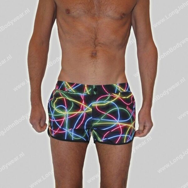 Bikkembergs Nederland Swim Neon Print Micro-Short