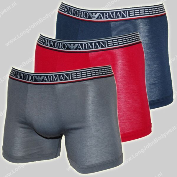 Emporio Armani 3-Pack Boxer Silver Fit Emporio Armani 3-Pack Boxer Silver Fit