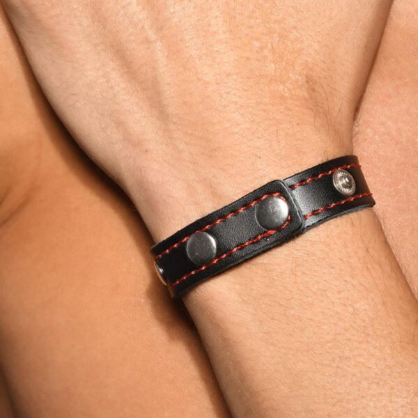 Andrew Christian Trophy Boy Snap Vegan Leather Cock Ring Andrew Christian Trophy Boy Snap Vegan Leather Cock Ring