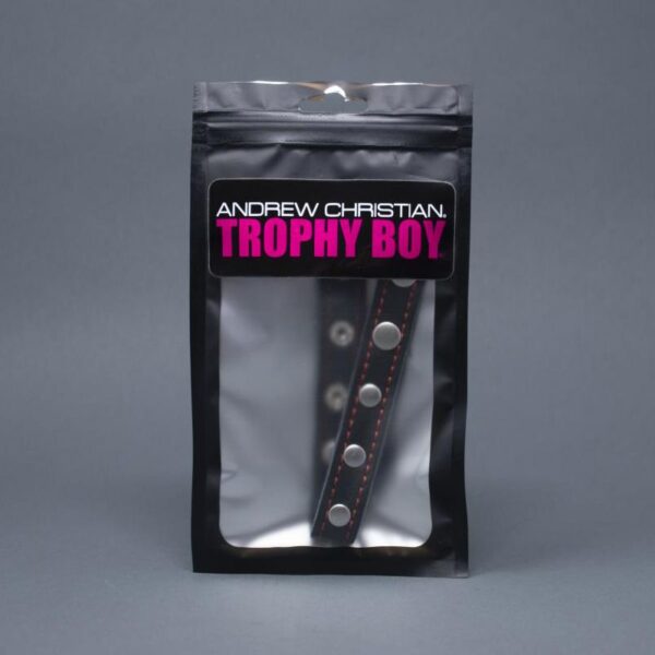Andrew Christian Trophy Boy Snap Vegan Leather Cock Ring Andrew Christian Trophy Boy Snap Vegan Leather Cock Ring