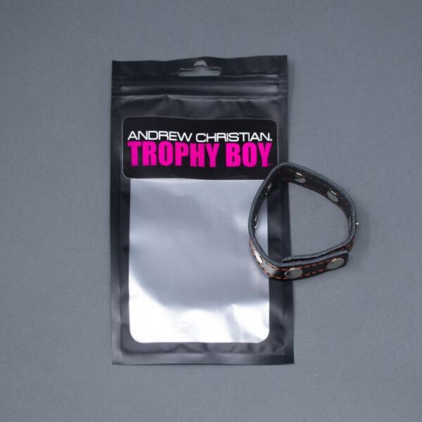 Andrew Christian Trophy Boy Snap Vegan Leather Cock Ring Andrew Christian Trophy Boy Snap Vegan Leather Cock Ring