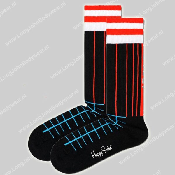 Happy Socks Grid Stripe Crew Sock Happy Socks Grid Stripe Crew Sock
