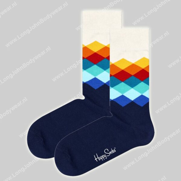 Happy Socks Faded Diamond Sock-0