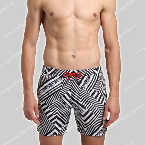 Bikkembergs Swim ALLOVER OPTICAL Medium Boardshort-0 Bikkembergs Swim ALLOVER OPTICAL Medium Boardshort-0