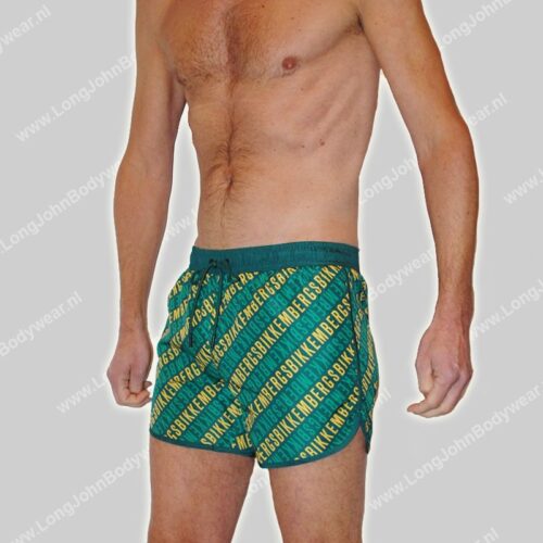Bikkembergs Swim Boardshort Allover Diagonal-0 Bikkembergs Swim Boardshort Allover Diagonal-0