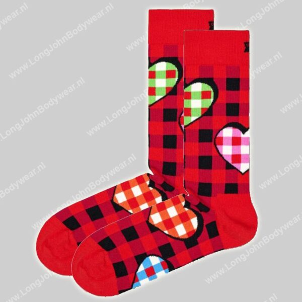 Happy Socks Checked Heart Sock-0