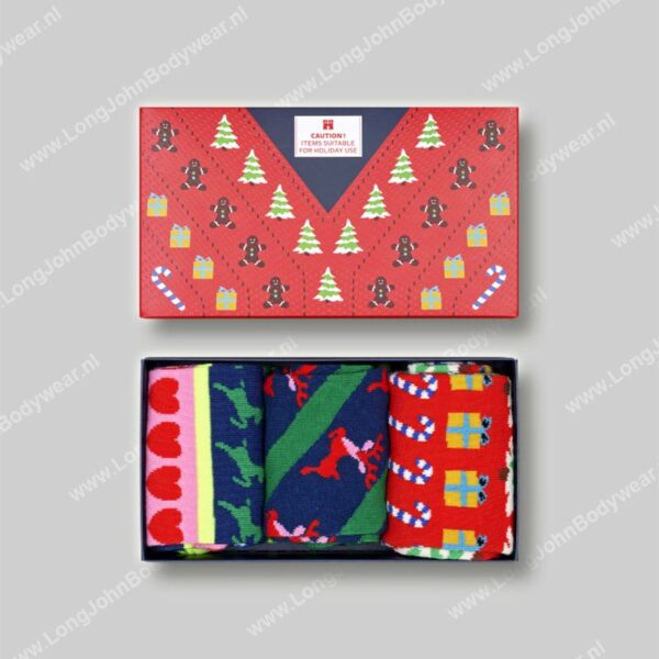 Happy Socks 3-Pack X-MAS Sweater Socks Gift Set