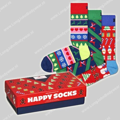 Happy Socks 3-Pack X-MAS Sweater Socks Gift Set-0 Happy Socks 3-Pack X-MAS Sweater Socks Gift Set-0