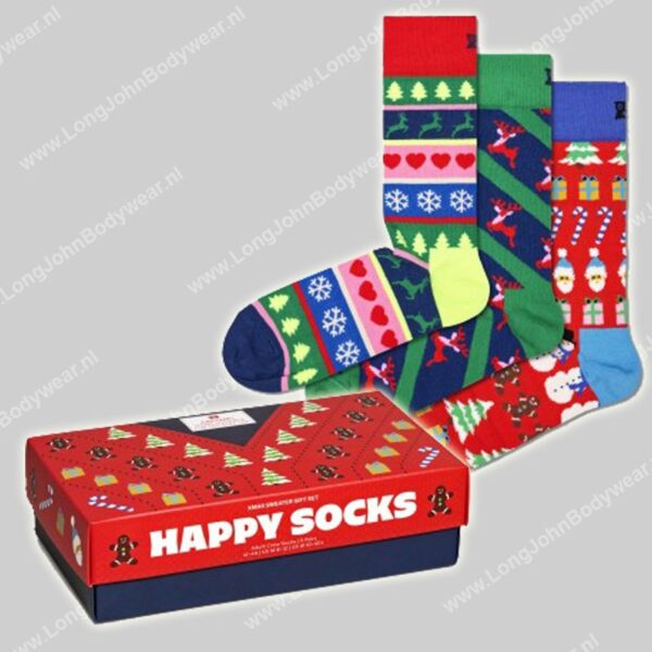 Happy Socks 3-Pack X-MAS Sweater Socks Gift Set-0