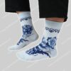 Kunstsokken Delfts Blauw Bloemen Kunstsokken Delfts Blauw Bloemen