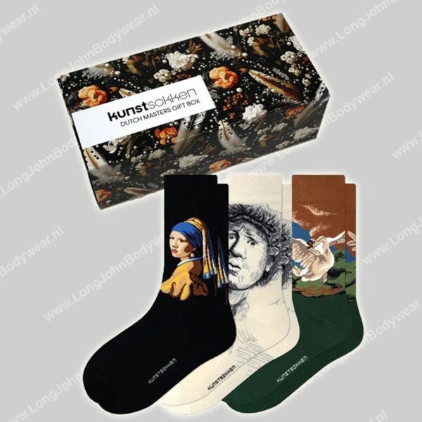 Kunstsokken Hollandse Meesters 3-pack GiftBox-0 Kunstsokken Hollandse Meesters 3-pack GiftBox-0
