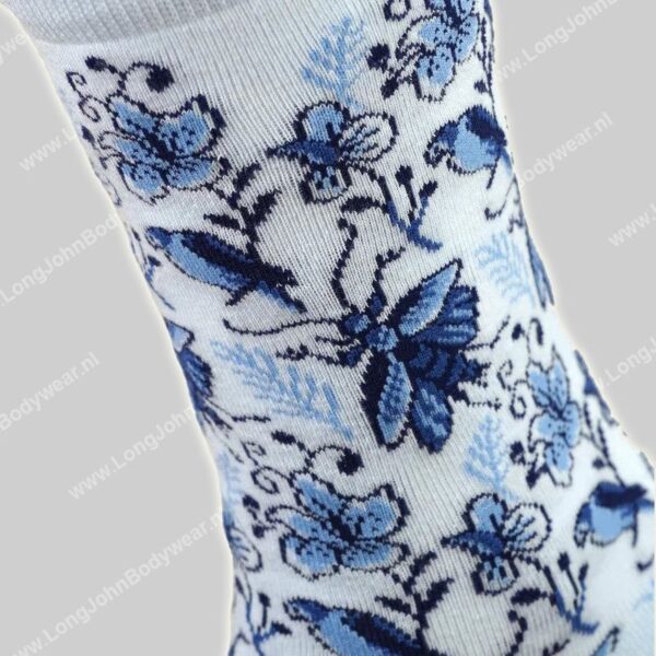 Kunstsokken Delfts Blauw Vogels en Insecten Kunstsokken Delfts Blauw Vogels en Insecten