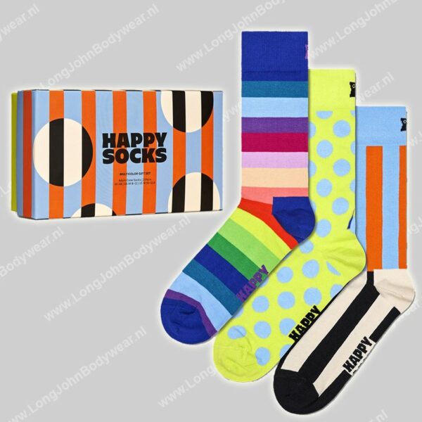 Happy Socks 3-Pack Multi Color Socks Gift-Set-0