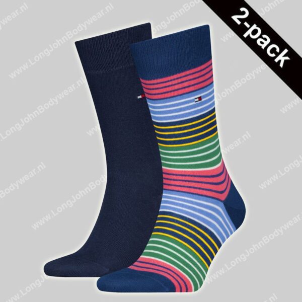 Tommy Hilfiger Multicolor Stripe Socks 2-Pack-0