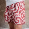 Pockies Red Swirls Red Check short