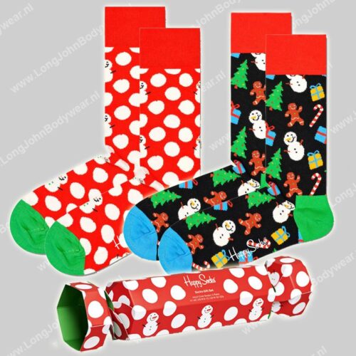 Happy Socks 2-Pack Big Dot Snowman Gift Set-0 Happy Socks 2-Pack Big Dot Snowman Gift Set-0
