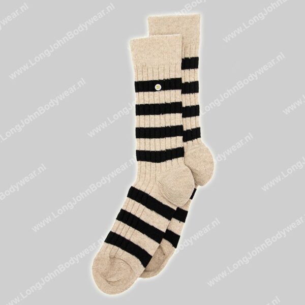Alfredo Gonzales Sokken Merino Cosy Rib Stripes-0