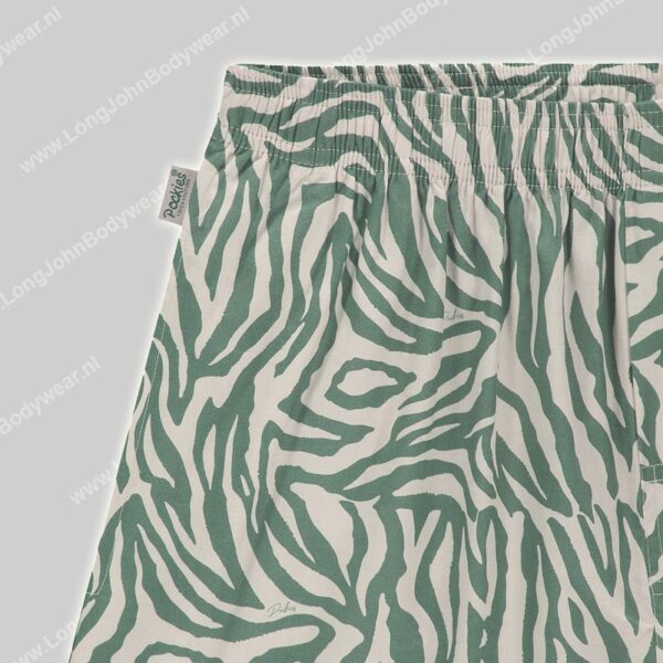 Pockies Boxershort Green Zebra