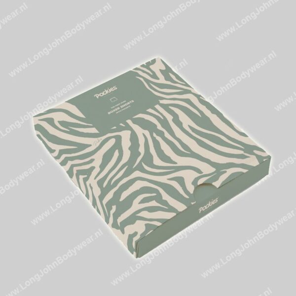 Pockies Boxershort Green Zebra