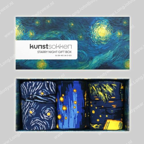 Kunstsokken Starry Night 3-pack GiftBox-0 Kunstsokken Starry Night 3-pack GiftBox-0