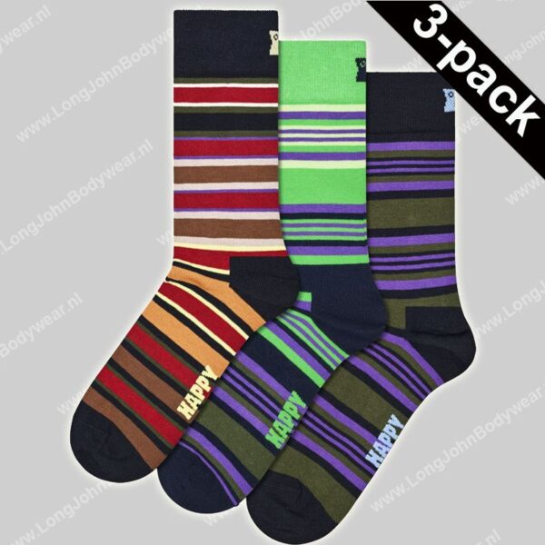 Happy Socks 3-pack Stripe Sock-0